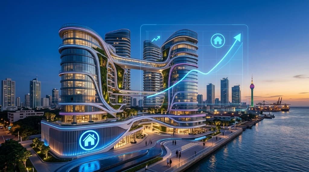 Colombo waterfront and growth in Sri Lankan property